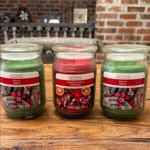 Ashland Holiday Candle Set - Green and Red